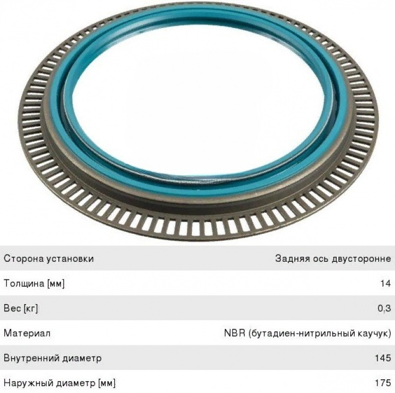 Манжета (145х175х14) ступицы Mercedes, Шакман (FEBI) 06643