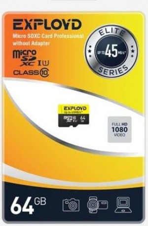 Карта памяти INTEGO microSDXC 64Gb Class 10 95mb/s